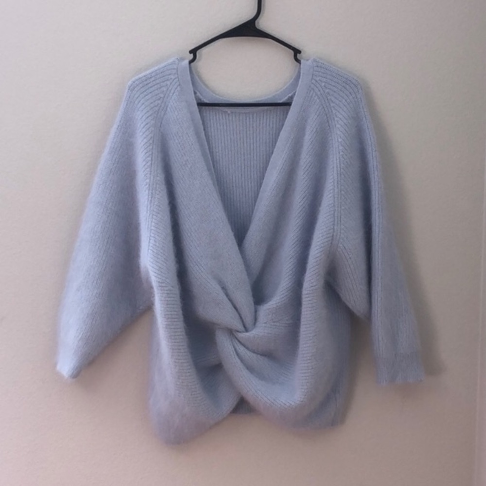 NWT Ba&sh Barmy Twist Back Angora Blend Sweater